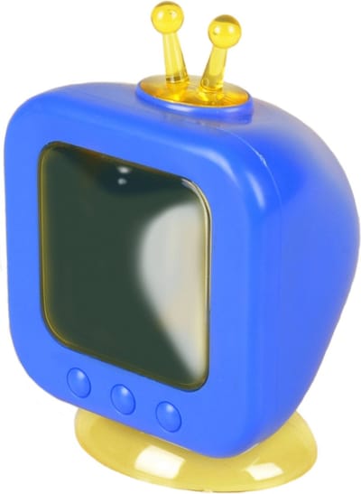 Flamingo Knaagdierenspeelgoed Betrand Tv - Speelgoed - 9x7x13 cm Blauw Wit Geel