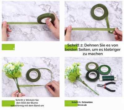Bloemen Arrangement Kit, 6 Stuks Tools, Inclusief Tapes & Wraps, Wire Cutter, Floral Tape, Stam Draden, Voor DIY Boeket Stam Wrap Bloemist