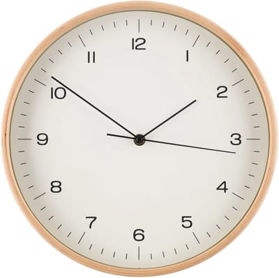 Wandklok van multiplex, Ø 31 cm
