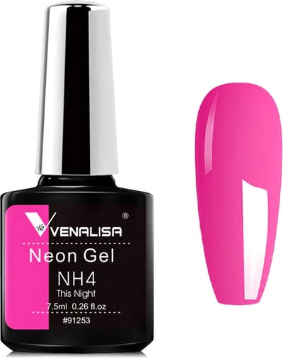 Venalisa UV Gellak Roze - Neon - 7.5 ml - Gellak Neon - Gellac Neon - Gellak Neon Roze - Roze Neon Gellak - Gellak Fluo - Gellak Fluoriserend - Gellak Felle Kleuren - Gellak Pink - Gellak Kleuren - Venalisa Gellak - Gellak Nagellak