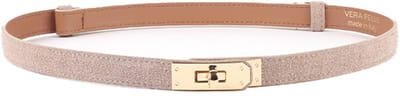Giuliano Lederen riem - Made in Italy - Beige