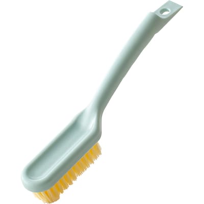 Brosse de nettoyage de chaussures suspendue à long manche et poils souples, prise en main facile, multifonctionnelle, pour la maison gray