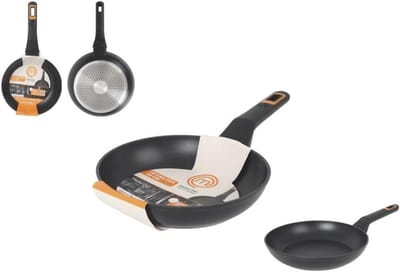 Koekenpan Aluminium - Antiaanbak Pan - Dagelijks Koken - Gelijkmatige Warmte - 20 cm - Zwart