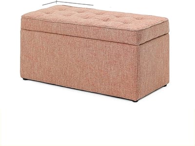 Opbergbank Ottomaans - Voetenbank Kruk - Ruimte Besparen - Verborgen Opbergruimte - Tot 300 kg - Grijs