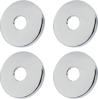 4x Afdekplaat voor Douchepijp 3/4 Inch - Rond Chromen Wanddoorvoer 27x90x10mm