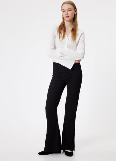 Hoge taille Flare Broek