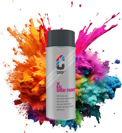 CROP Autolak Spuitbus - RAL 7016 Hoogglans Antracietgrijs - 400ml - Acryl Lakverf - Krasbestendig en Kleurvast