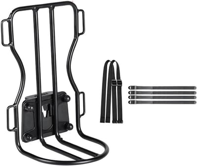 Vouwfiets Voorvork Tas - Fiets Bagagedrager - Fietsen Op Reis - Sterke Aluminium Legering - Universeel - Zwart