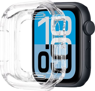 Hoesje - Geschikt voor Apple Watch SE 3 (40 mm) - Sterk & Shockproof - Siliconen Case Cover - Smartwatch Full Bumper Hoes - Transparant