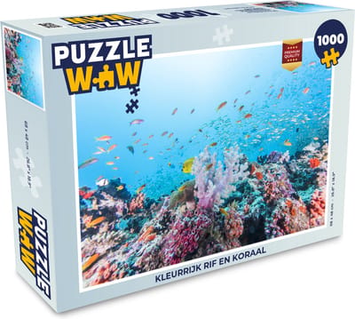 Puzzel Kleurrijk rif en koraal - Legpuzzel - Puzzel 1000 stukjes volwassenen