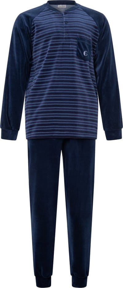Heren pyjama Gentlemen 114215 velours knoop L