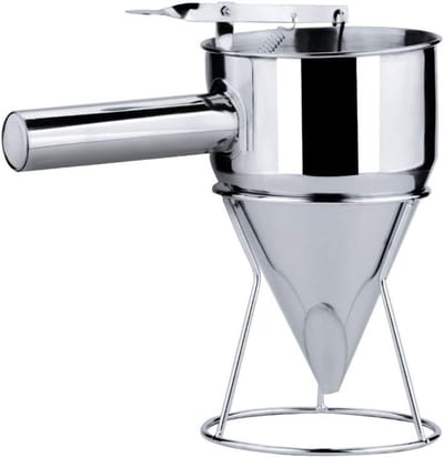 Beslag Dispenser - Deeg Trechter - Bakken Maken - Inclusief Frame - 22 x 14.3 cm - Zilverkleurig