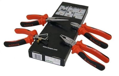 Tangenset Haupa VDE En 60900 4-Delige Elektro Set Professioneel.