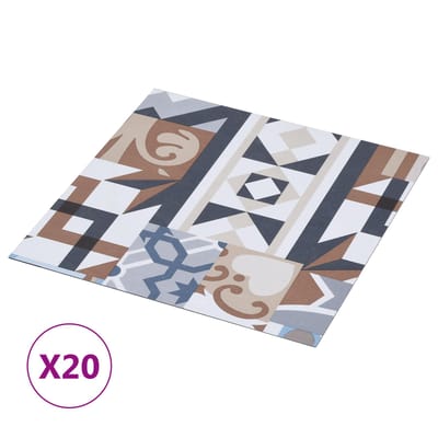 vidaXL - Zelfklevende - Vloerplanken - Mono - Patroon - 30,5 - x - 30,5 - cm - 20 - st - PVC