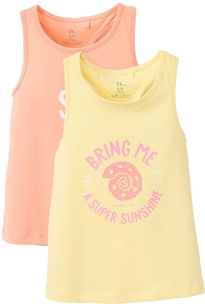 Zippy 3107117902 Mouwloos T-shirt 2 Eenheden Geel,Roze 4-5 Years Meisjes