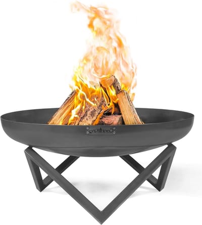 Vuurschaal Santiago - Vuurkorf Grill - Buiten Koken - Handgemaakt Staal - Ø 100cm - Zwart