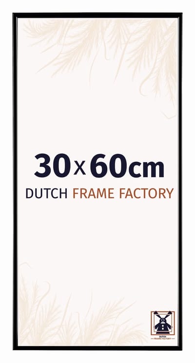 Fotolijst 30x60 cm - Kunststof - Zwart Hoogglans - Easy