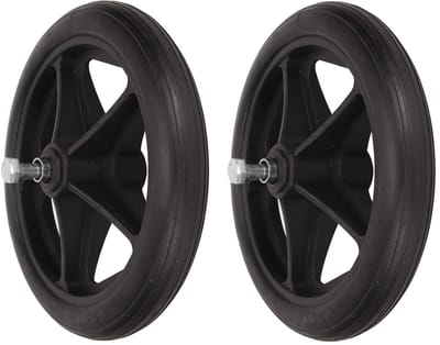 2 Stuks 6,7 Inch Rubberen Wielen voor Rollators en Rolstoelen - Waterdichte en Geluidsarme Caster Vervangingen