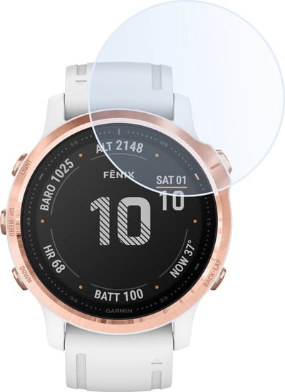Screenprotector - Geschikt voor Garmin Fenix 6s Pro - Sterk & Shockproof - Tempered Glass - Gehard Glas - Beschermglas Screen Cover - Bescherm Protector voor Smartwatch