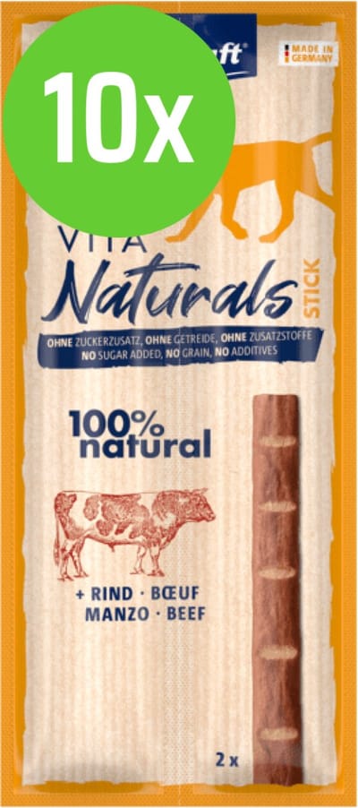 Vitakraft Vita Naturals Dog Stick Rund - hondensnack - 2 stuks - 10 verpakkingen