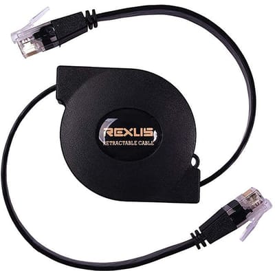 Allecto - Netwerkkabel - Cat-7 - 10 Gigabit - RJ45 - Retractable - Travel - Xbox PS4 - Router - Modem - Switch