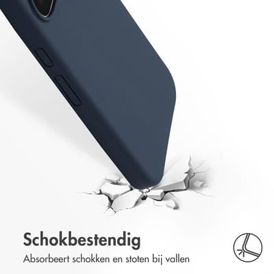 Accezz Hoesje - Geschikt voor Google Pixel 10 / 10 Pro / 11 / 11 Pro - Liquid Silicone Backcover - Donkerblauw