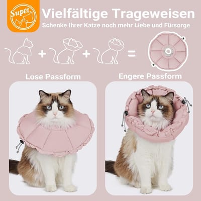 Verstelbare twee-in-één halsband voor katten in roze - Comfortabel en veilig voor jouw huisdier