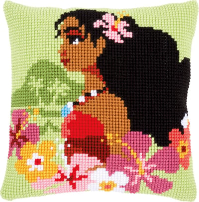 Vervaco - Kruissteekkussen kit - Disney Moana, island girl - PN-0168027 - Borduren - Borduurpakket - Borduurpakket volwassenen - Borduurpakket kind