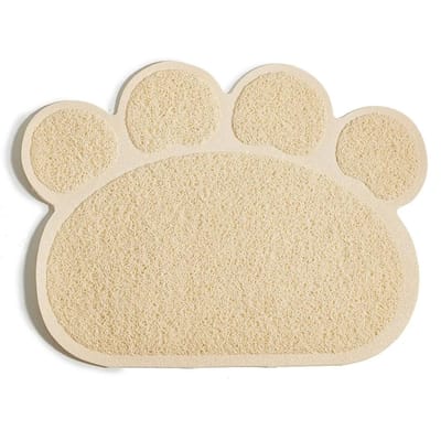 Waterdichte Kattenbaklaag Huisdier Mat Hoge Veerkracht Vezel Kleine Hond Bed Mat Vangbak Huisdier Product Toilet Mat Katten Accessoires Decoratie 30X40cm beige