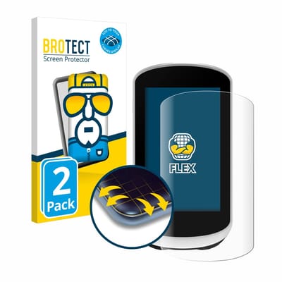 BROTECT - Screenprotector voor Garmin Edge Explore 2 - Folie Beschermfolie transparant volledig dekking - 2 Stuks