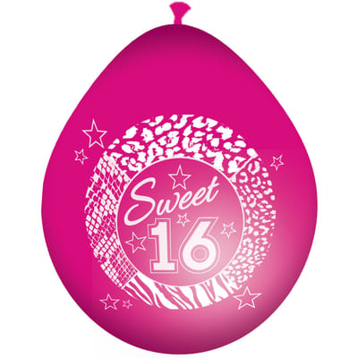 Folat - Ballonnen Sweet Sixteen 8 stuks