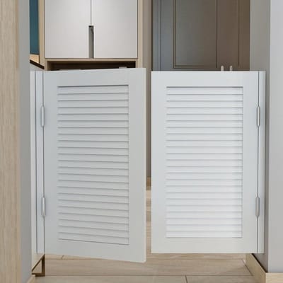 Vleugeldeuren Massief Hout - Dubbele Deuren - Ruimtes Scheiden - Automatisch Sluitend - 37 inch Breed - Wit