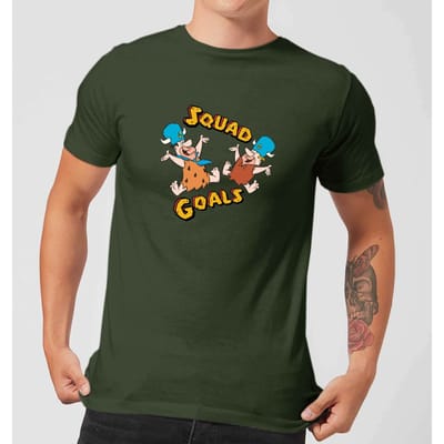 The Flintstones Squad Goals T-shirt - Donkergroen - S