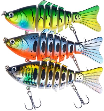 3x Set – Levensecht Kunstaas – 10 cm / 15,6 g – 8-delige voor Snoek & Baars