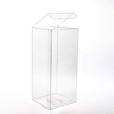 Plastic Doosjes 7,6x7,6x17,8cm Kristalhelder (50 stuks) | transparante doosjes | doorzichtige doosjes