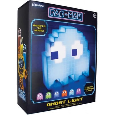 Pac‑Man Ghost Light – Officieel Gelicentieerde Kleurveranderende Sfeerlamp met Party Mode, USB‑Voeding- Paladone