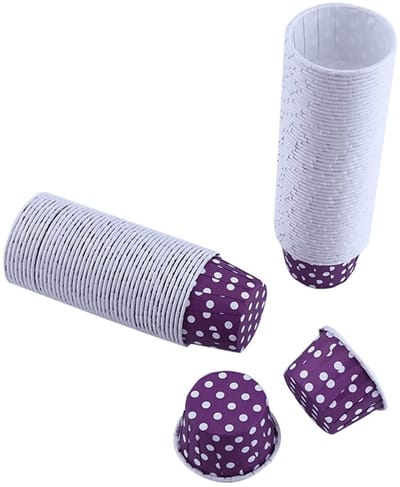 Store_9 - Cupcake-doosjes - Papieren cupcake-voeringen - Stapelbare wrappers - Paars - Feestmateriaal - Geschikt voor bruiloften - 100 stuks