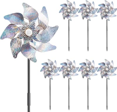 8-delige set reflecterende windmolentjes om uw tuin, balkon en bomen te beschermen.