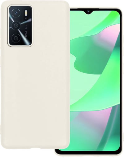 Hoesje Geschikt voor OPPO A16 - Sterk & Shockproof - Hoes Cover - Siliconen Case - Wit