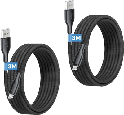 Usb kabel - Geschikt voor iPhone - Lightning kabel - 3 meter lang