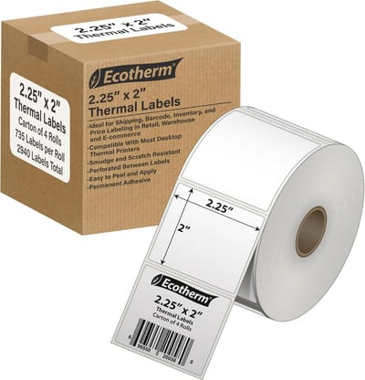 8 Rollen Thermische Adres Etiketten 2,25x2 cm - 2940 Zelfklevende Stickers voor Zebra Printers