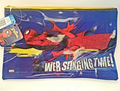 Spiderman XXL Etui - Blauw / Geel - School - Kinderen