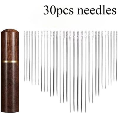 Aiguilles à coudre en acier inoxydable à ouverture latérale, plusieurs tailles, aiguilles à coudre manuelles pour la maison, aiguilles à enfiler pratiques pour les personnes âgées