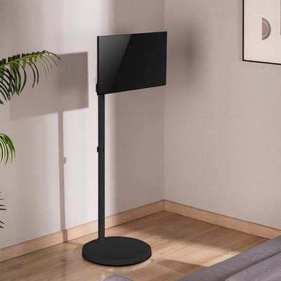 Maclean - TV-beugel - Monitorhouder - Mobiele monitor-/tv-vloerstandaard - Gasveer - 17"-35" - 2-10kg - zwart - MC-970B
