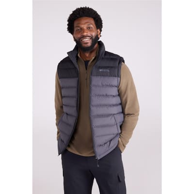 Mountain Warehouse Heren Seasons II gewatteerd gilet (Donkergrijs)