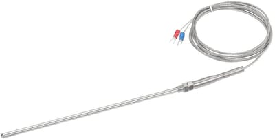 Thermokoppel Sensor - Temperatuurmeter - Nauwkeurig Meten - Waterdicht Ontwerp - 5x200mm 6.6ft - Zilver