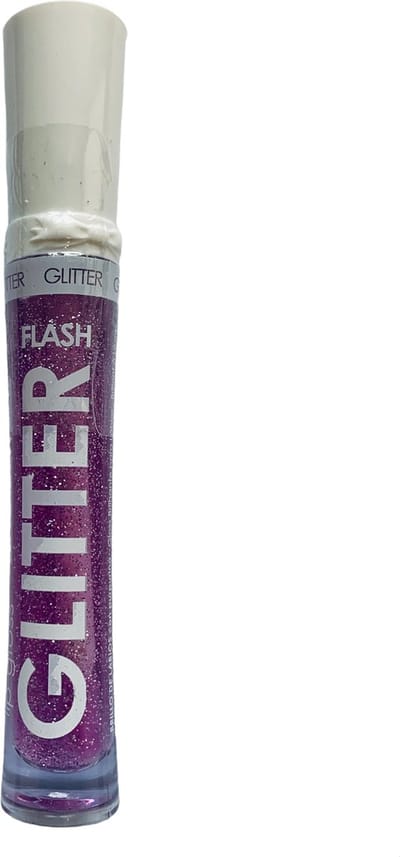 Leticia Well - Glitter Lipgloss - Roze/Transparant met zilver glitters - nummer 34 - 1 kunststof flesje met applicator en 6 ml. inhoud