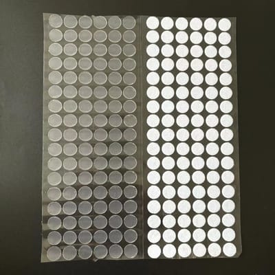 200 stuks (100 paar) Supersterke Transparante Puntstickers Herbruikbare Klittenbandsluitingen 15 mm Zelfklevende Witte Ronde Munten voor Organiseren Knutselen & Verpakken gray