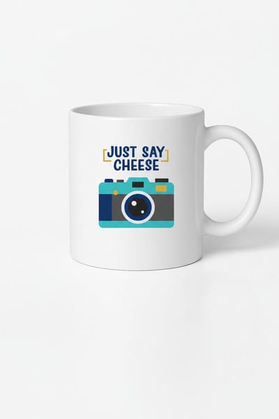Just Say Cheese Mok - Fotografie Cadeau voor Koffieliefhebbers