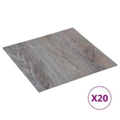 vidaXL - Zelfklevende - Vloerplanken - Lichtbruin - en - Zwart - 30,5 - x - 30,5 - cm